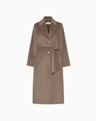 Weekend Max Mara Wool and Alpaca Teddy Long Coat in Brown teddy fabric detail