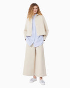 Weekend Max Mara cotton drill shirt collar and cuff detail
