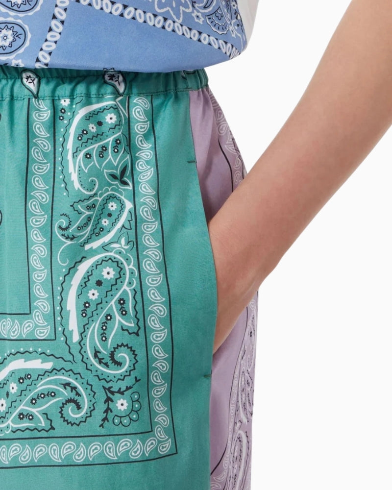 Weekend Max Mara multicolour patchwork trousers side pocket detail