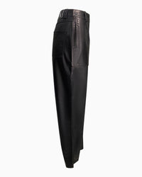 Calvin Klein- Faux Leather High Rise Straight Jeans
