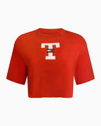 Tommy Hilfiger- Crop Letterman Shirt
