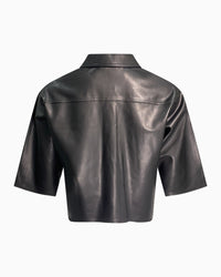 Calvin Klein- Boxy Faux Leather Overshirt