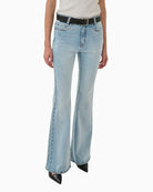 My Essential Wardrobe MWKazia Bootcut Jeans light denim front view