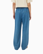 Part Two AinaPW Trousers in Medium Blue Denim back view