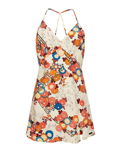 Superdry - Vintage Mini Slip Halter Dress in Floral Print - Full View