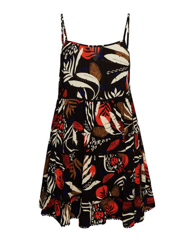 Superdry - Vintage Mini Beach Cami Dress in Leaf Print - Full View