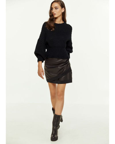 Access - PU Mini Skirt in Black