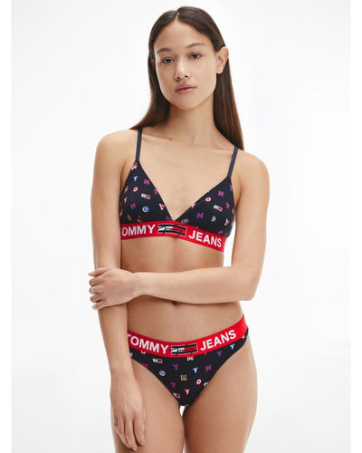 Tommy Hilfiger - Triangle Bralette Print in Navy