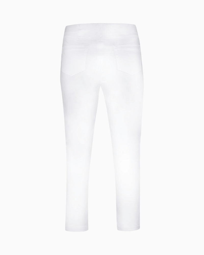 Robell - Bella Cotton Ankle Length Trousers White