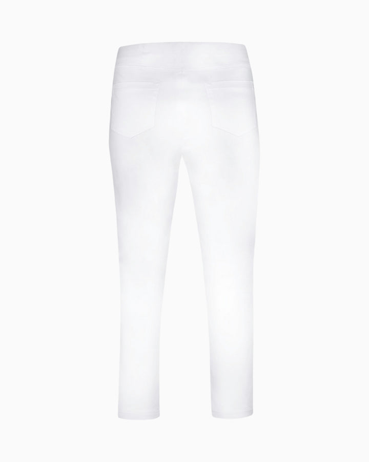 Robell - Bella Cotton Ankle Length Trousers White
