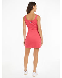 Tommy Jeans - Slim Dress in Pink - Rear View
