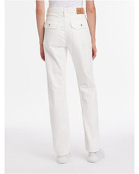Calvin Klein - High Rise Straight Carpenter Jeans in Light Denim - Rear View