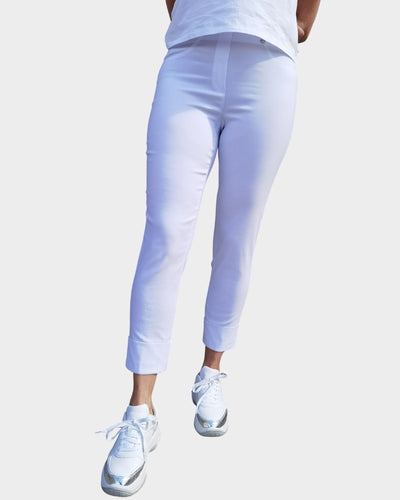 Robell - Bella Slim Fit Trousers 7/8 White