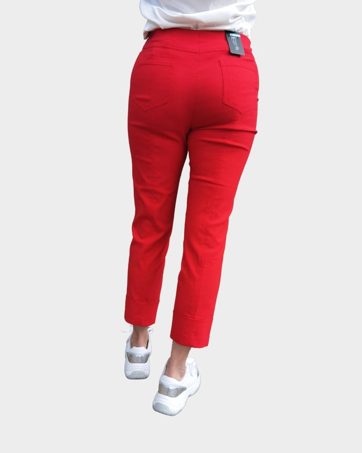 Robell - Bella Slim Fit Trousers 7/8 Red
