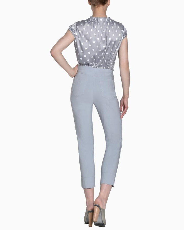 Robell - Bella Slim Fit Trousers 7/8 Grey