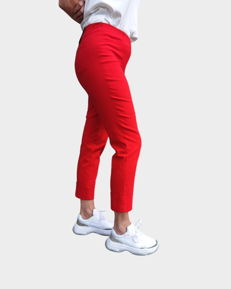 Robell - Bella Slim Fit Trousers 7/8 Red