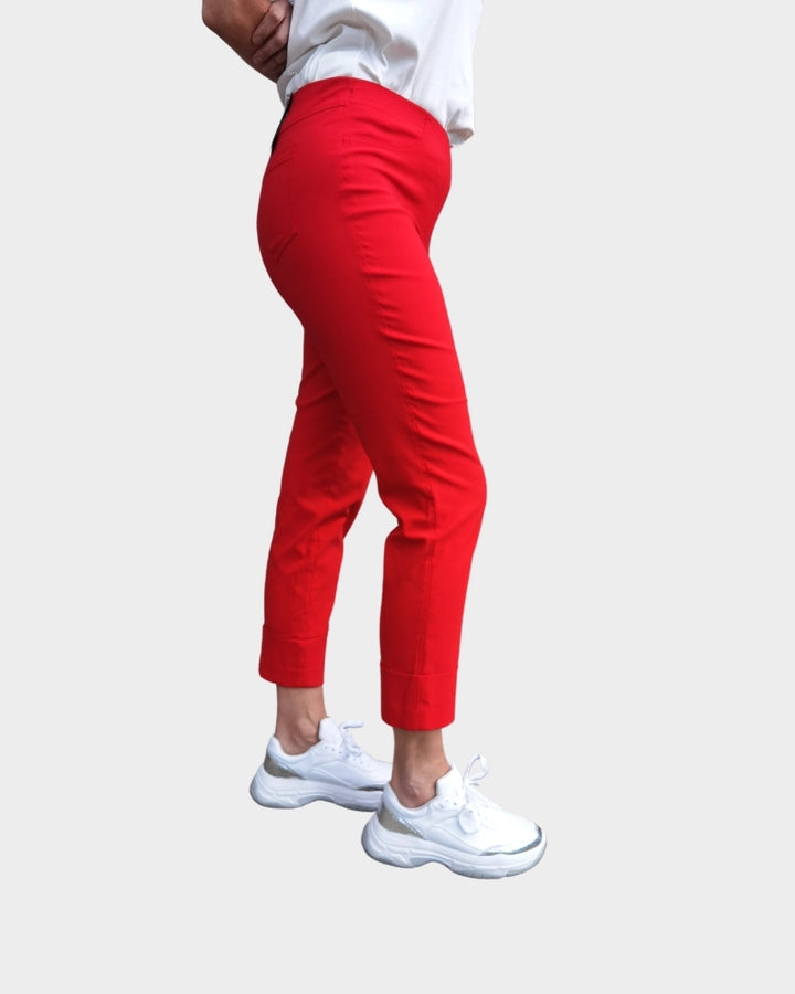 Robell - Bella Slim Fit Trousers 7/8 Red
