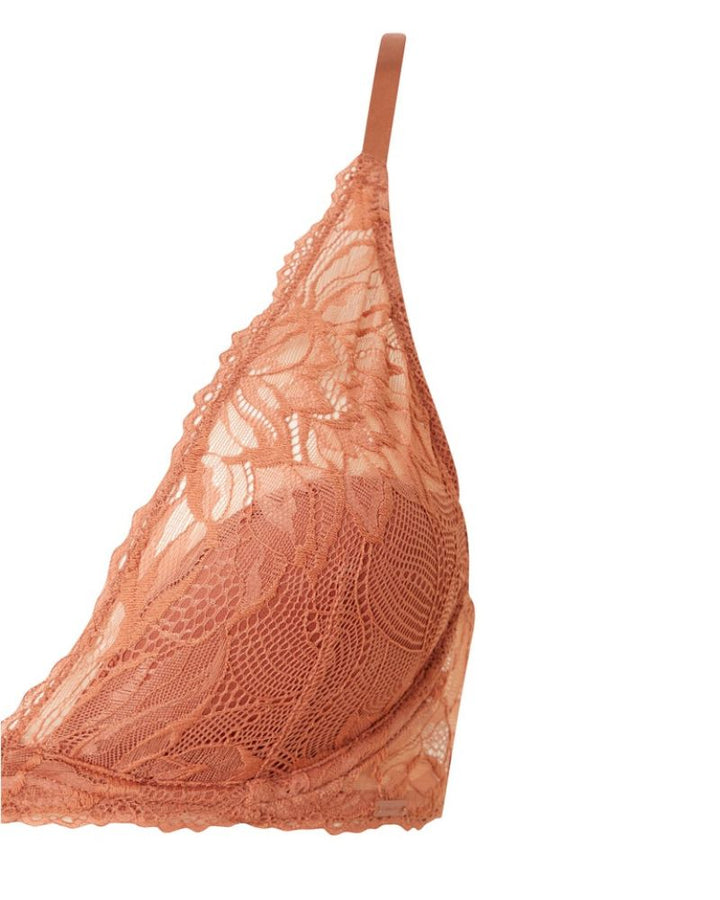 Calvin Klein - Light Lined Plunge Bra in Copper - Close View