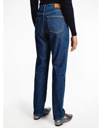 Tommy Women - New Classic Straight High Waist in Denim - Rear View