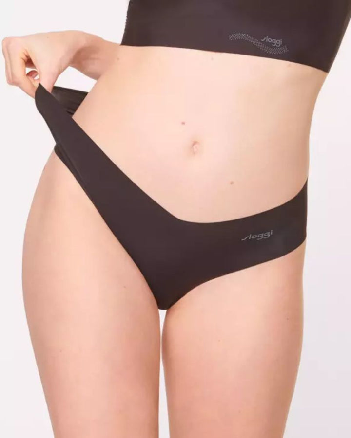 Triumph - Zero Microfibre Brief in Black - Front View