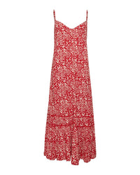 Superdry - Vintage Long Cami Dress in Red - Full View