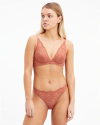 Calvin Klein - Light Lined Plunge Bra in Copper - Front View