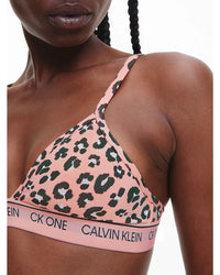 Calvin Klein - Unlined Triangle Bra in Leopard - Close View