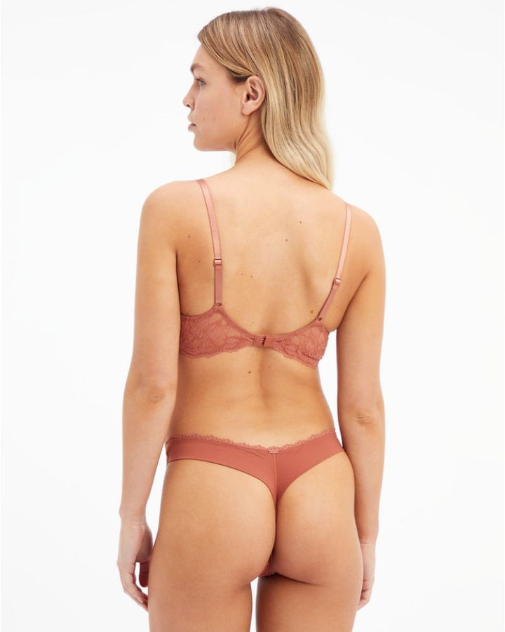 Calvin Klein - Light Lined Plunge Bra in Copper - Back View