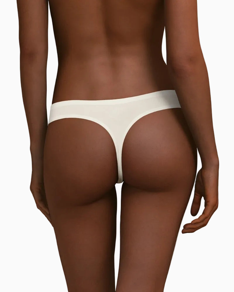 Chantelle Soft Stretch Thong in Ivory back view