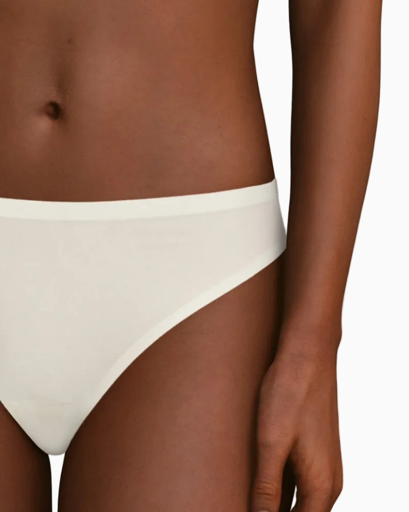 Chantelle Soft Stretch Thong in Ivory front view