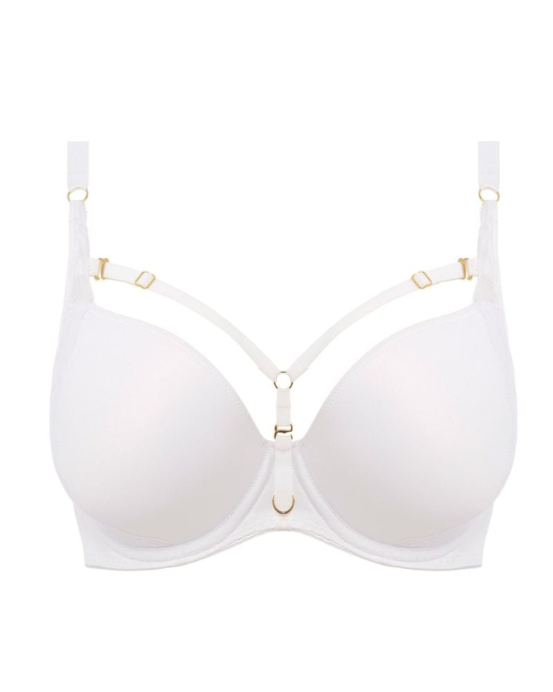 Freya - Temptress Moulded Plunge Bra in White - Packshot front