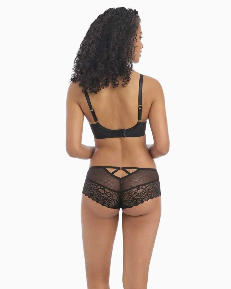 Freya Temptress Moulded Plunge Bra in black back view