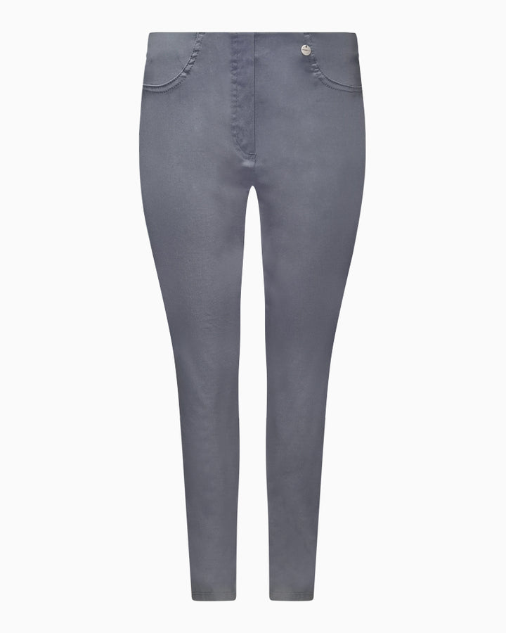 Robell - Bella Full Length Trousers Light Grey