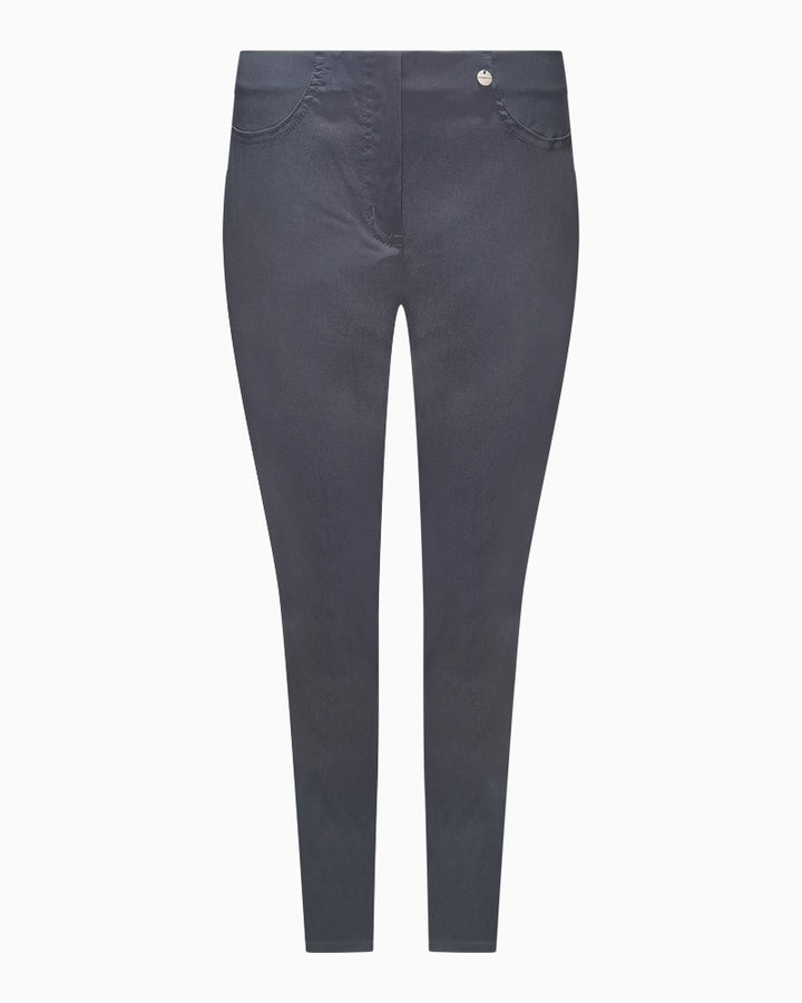 Robell - Bella Full Length Trousers Dark Grey