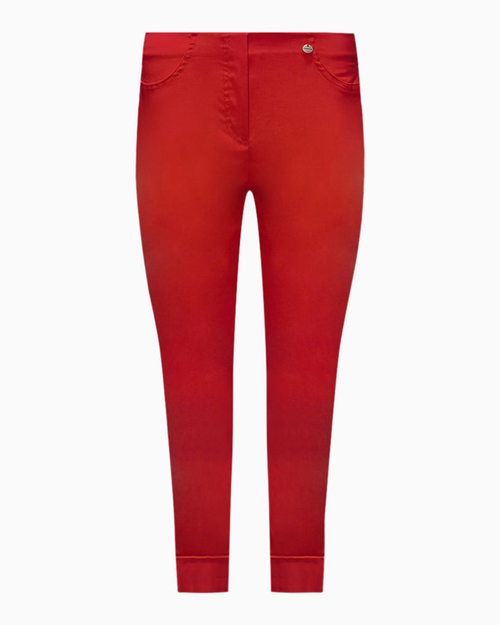 Robell - Bella Slim Fit Trousers 7/8 Red