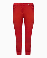Robell - Bella Slim Fit Trousers 7/8 Red