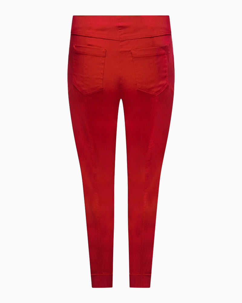 Robell - Bella Slim Fit Trousers 7/8 Red