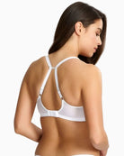Panache Spacer Moulded Bra in White racer back detail