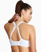 Panache Wired Sports Bra in White racer back detail