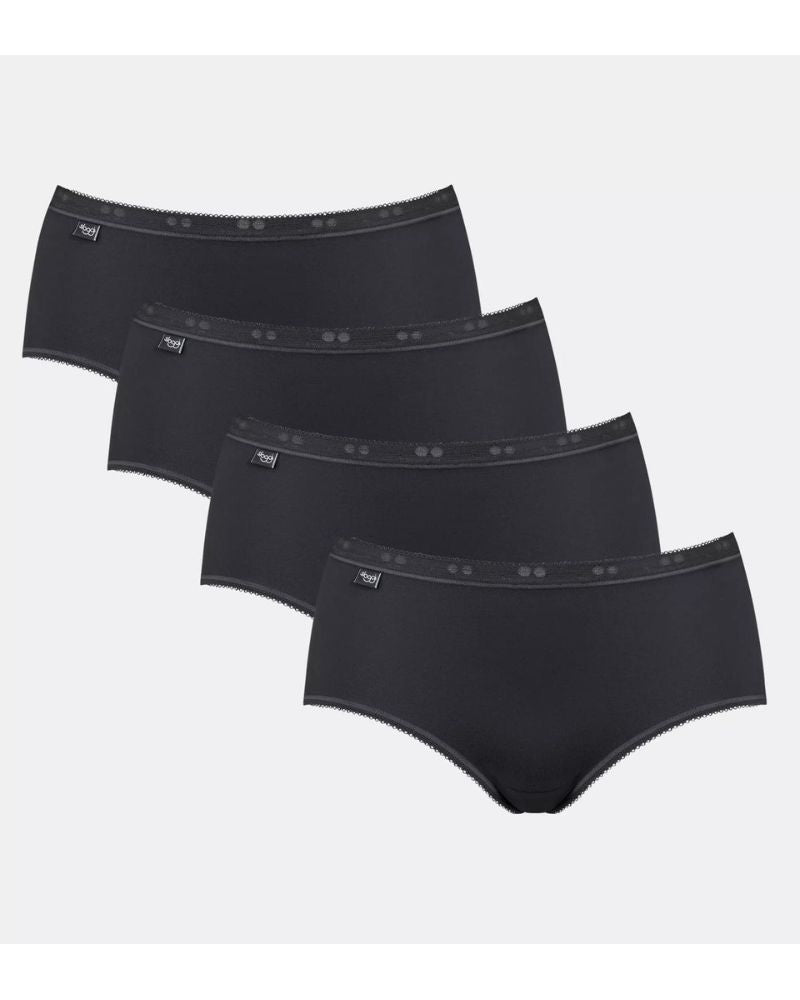 Sloggi - Basic+ Midi Briefs in Black - Pack View