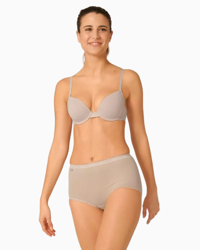 Sloggi Basic Briefs Maxi 3 Pack in Skin front view