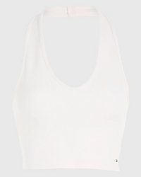 Tommy Jeans - Fitted Rib Knit Halter Neck Top