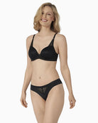 Triumph Aura Spotlight Wired Padding Bra in black front view