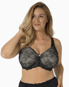 Triumph Contouring Sensation bra in black front view