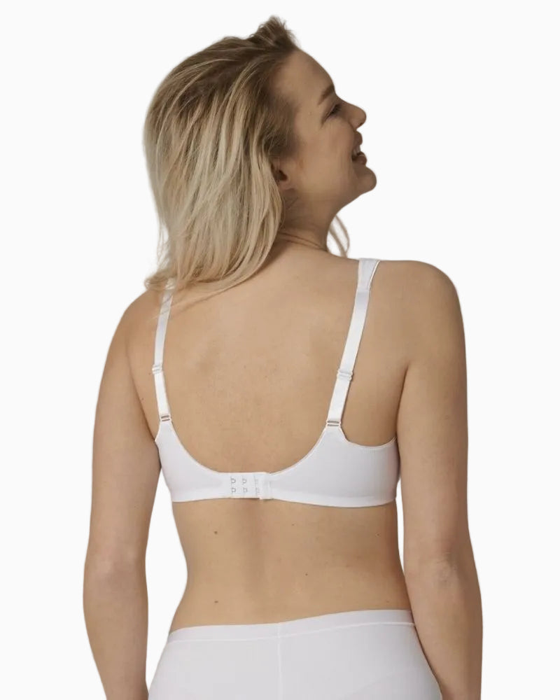 Triumph Modern Soft Cotton Wired Bra in White back view