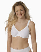 Triumph Modern Soft Cotton Wired Bra in White front view