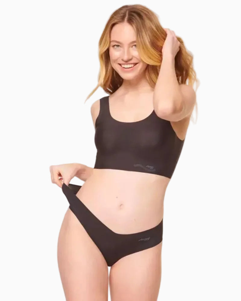Triumph - Zero Microfibre Brief in Black - Front View